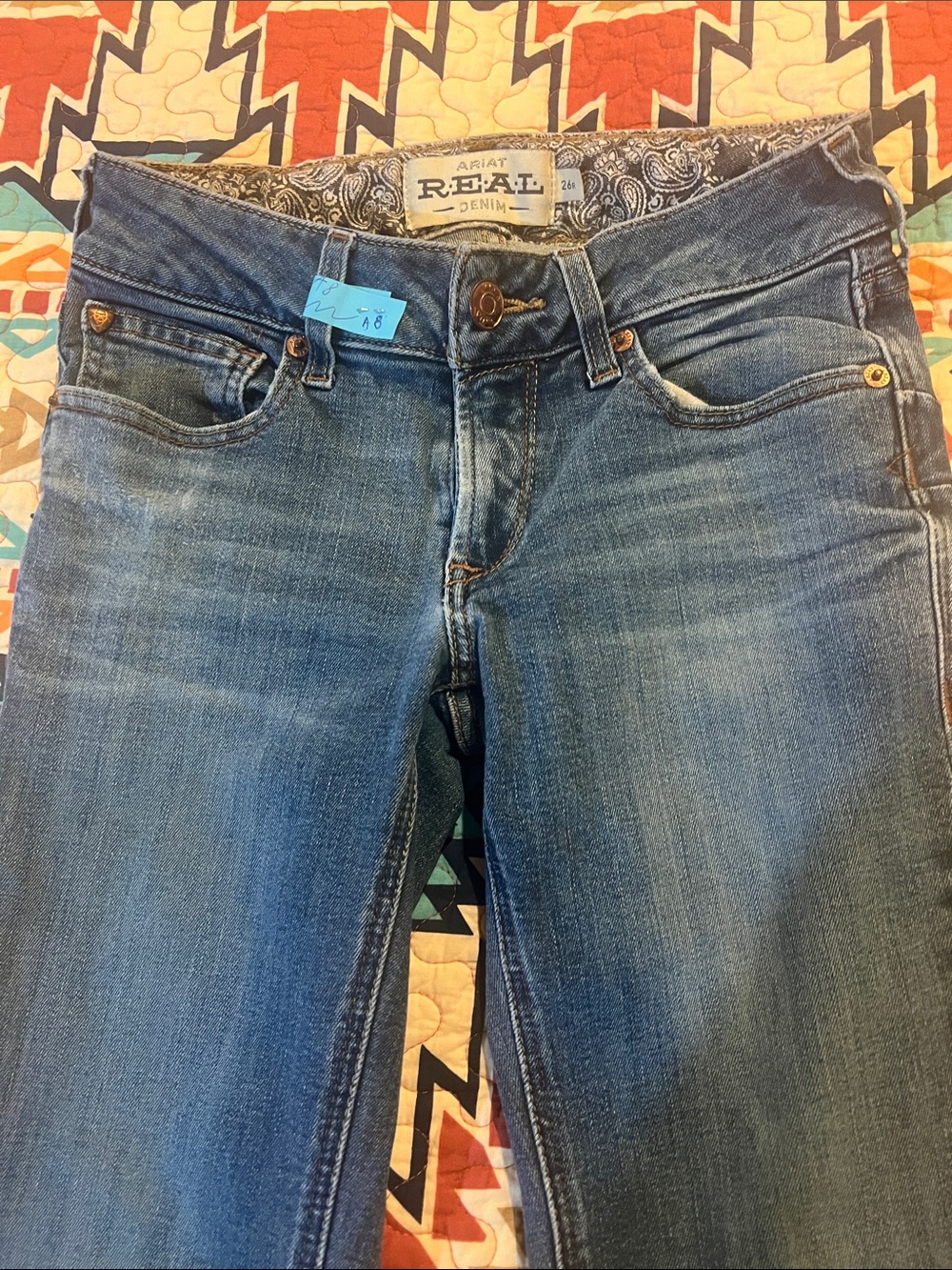 Ariat REAL DENIM Blue Skinny Jeans — Faded Indigo Wash